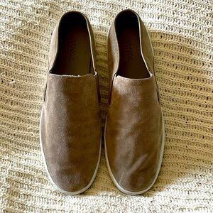 Vince slide on suede sneakers